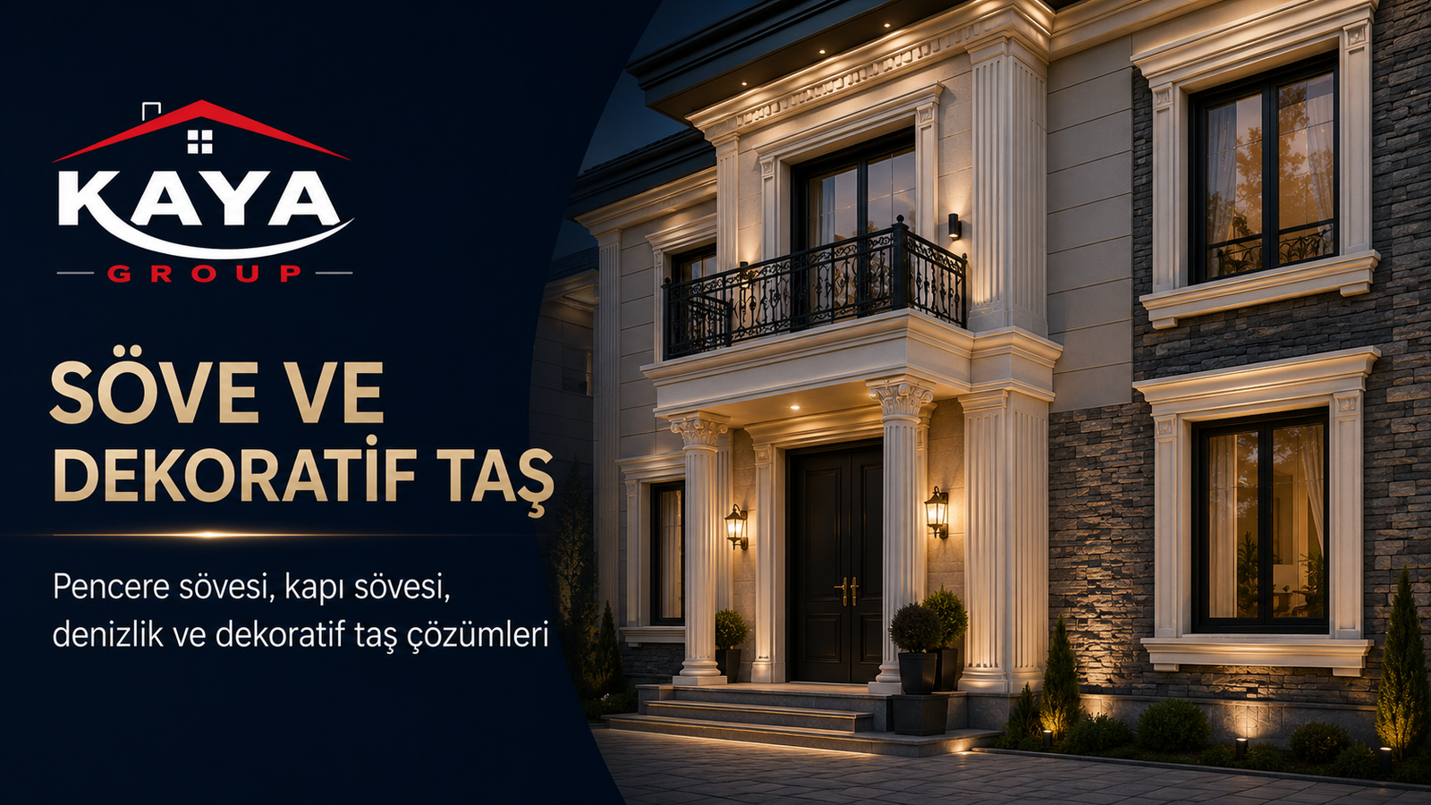 Keşan söve ve dekoratif taş Kaya Group pencere sövesi kapı sövesi ve cephe uygulamaları
