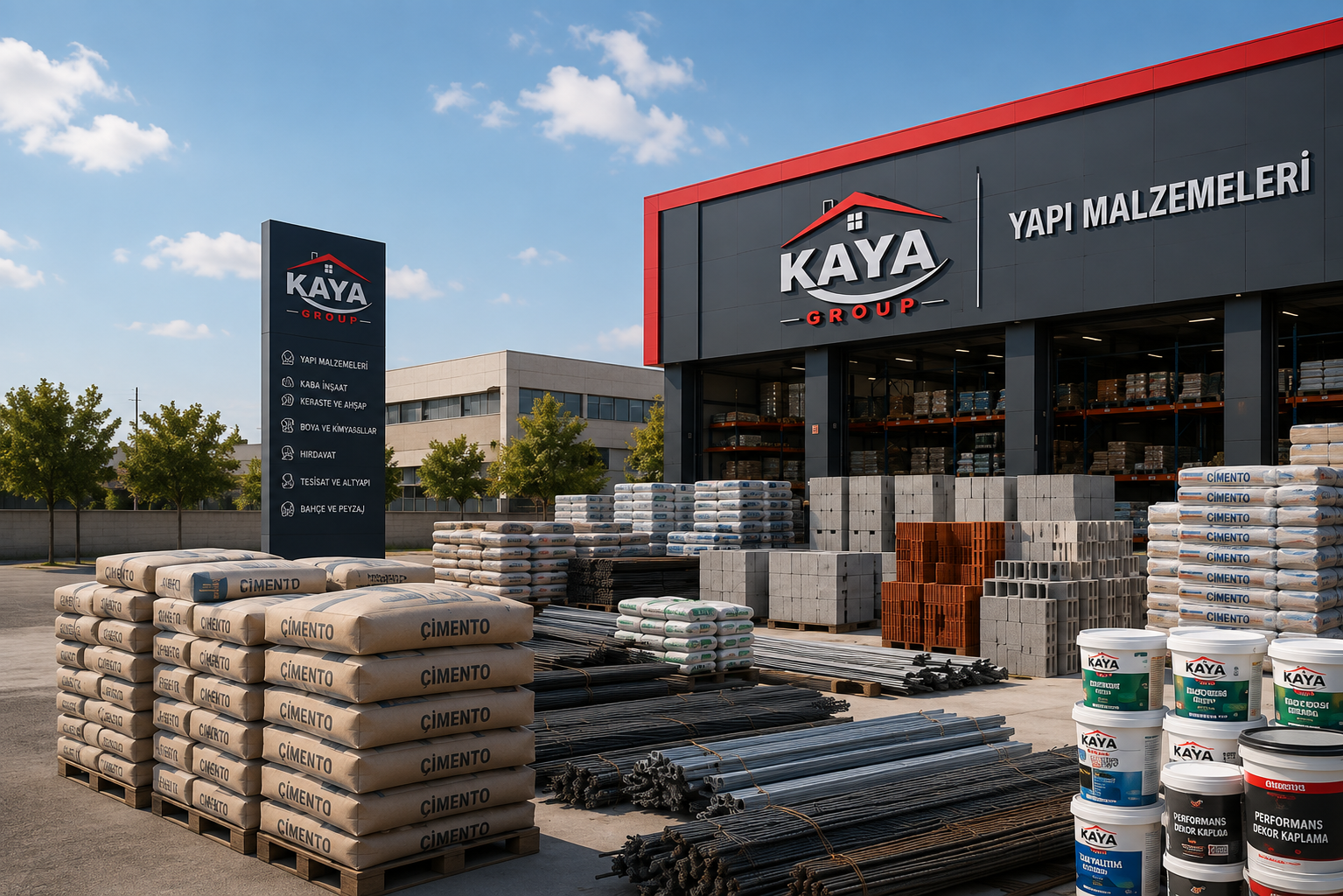 Enez yapı malzemeleri için çimento, demir, tuğla, kereste, boya ve hırdavat ürünleri - Kaya Group