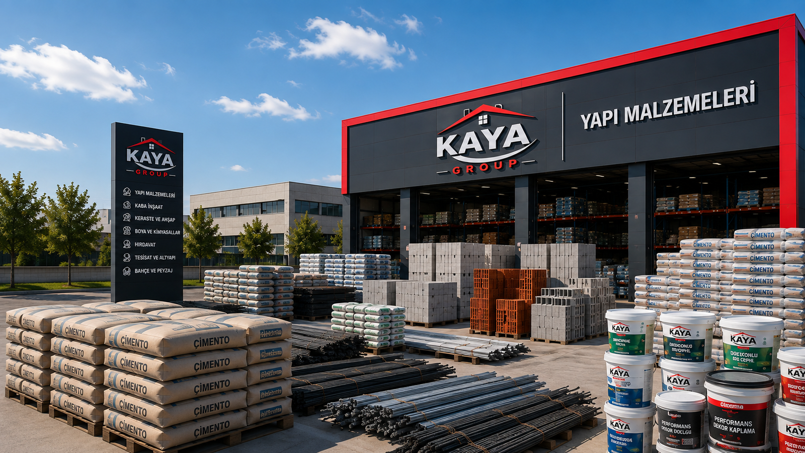 Gelibolu yapı malzemeleri için çimento, demir, tuğla, yapı blokları, boya ve hırdavat ürünleri - Kaya Group